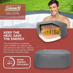 Coleman 4 To 6 Person Square Inflatable Hot Tub With 114 AirJets, Gray - 15442