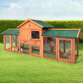 i.Pet Wooden Pet Hutch, 220 x 52 x84 cm