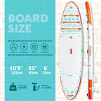 FunWater Inflatable Stand Up Paddle Board, 11 ft x 32 in x 6 in - SUP Paddle Accessories