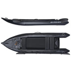 2 Person Inflatable Fishing Kayak PVC Boat, 130 in x 43 in x 11.8 in - Aluminum Alloy Seats