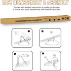 Wheelbarrow Replacement Handle Kit, 2 Pre-Drilled FSC Wood Handles, 60 in
