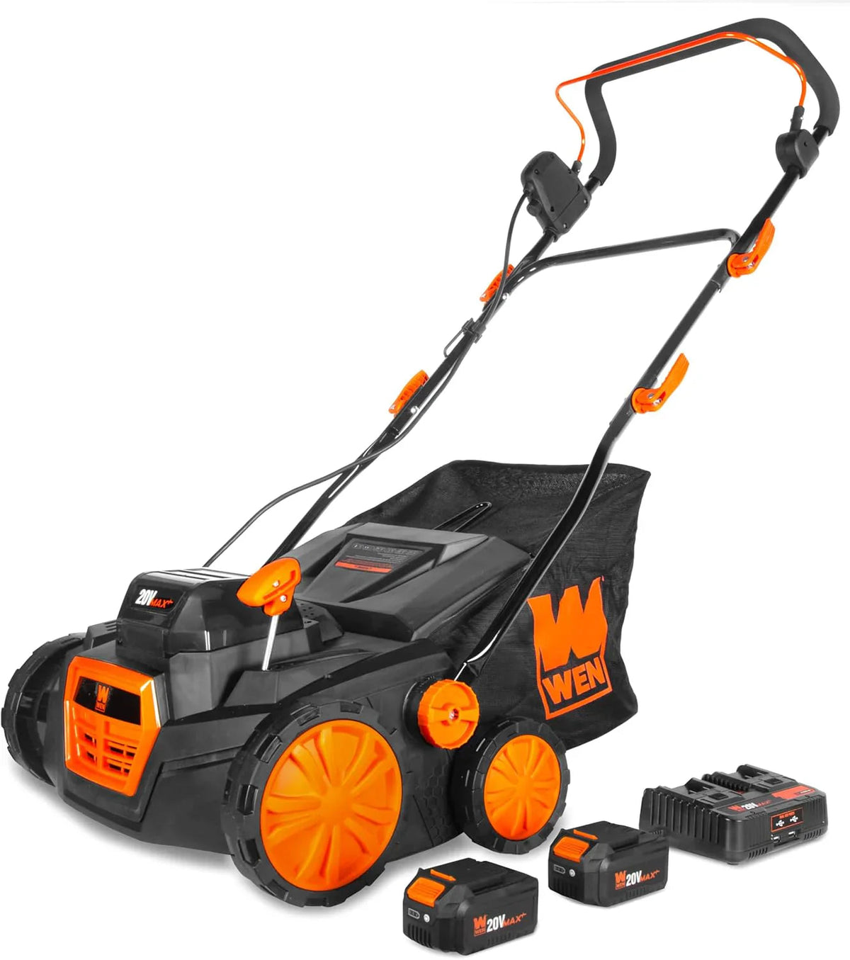 WEN 16-Inch 15-Amp 2-in-1 Electric Dethatcher And Scarifier With Collection Bag - DT1516