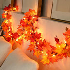 AGCAN 3 Pack Maple Leaf String Light, Total 60 LED 30Ft Artificial Fall Decor Leaf Light USB Operated Centerpiece Table Decorations for Autumn Harvest, Thanksgiving, Halloween, Indoor