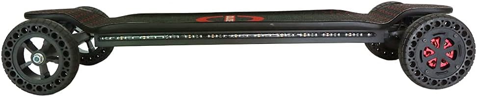 Electric Skateboard 4000 Watts 12S3P 35 Mph 22 Mile Range 6 in Wheels - Black