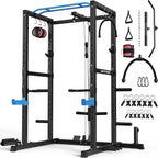 Sportsroyals Power Cage With Adjustable Cable Crossover System, 1600 lbs, Red, 61.6 x 56.0 x 82.6 in - Power Cage