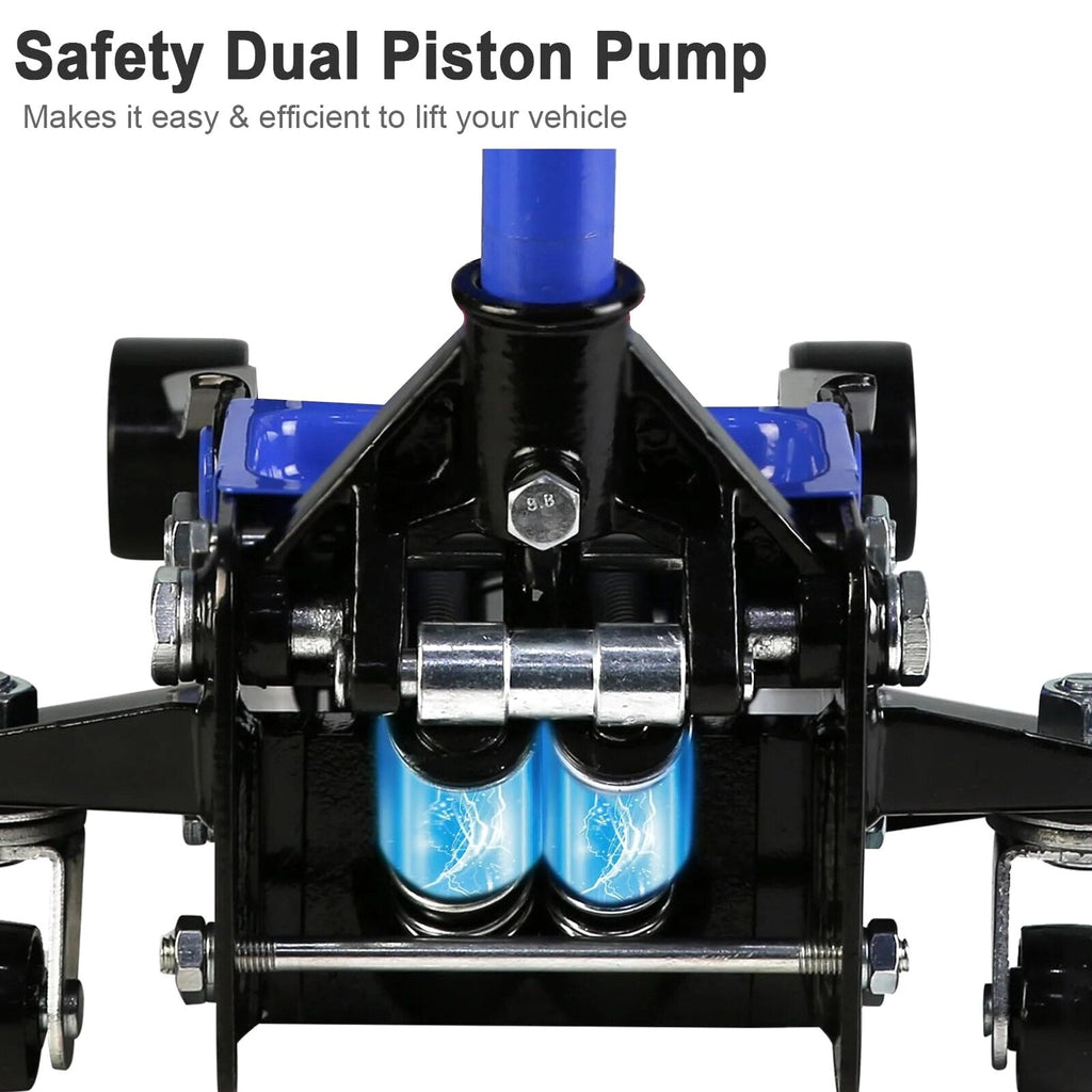 3 Ton Low Profile Hydraulic Floor Jack, 6000 lbs, 5.1-20 Lift Range