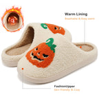Ecetana Halloween Slippers for Women Men Fuzzy House Shoes with Memory Foam