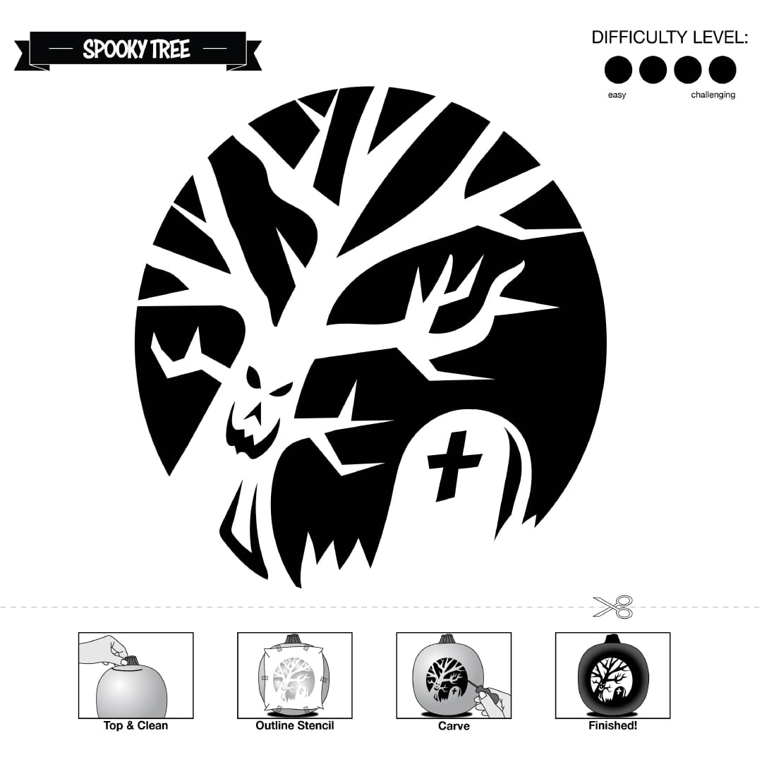 Seasons Pumpkin Carving Kit, Tools and Accessories for Halloween with 12 Stencils