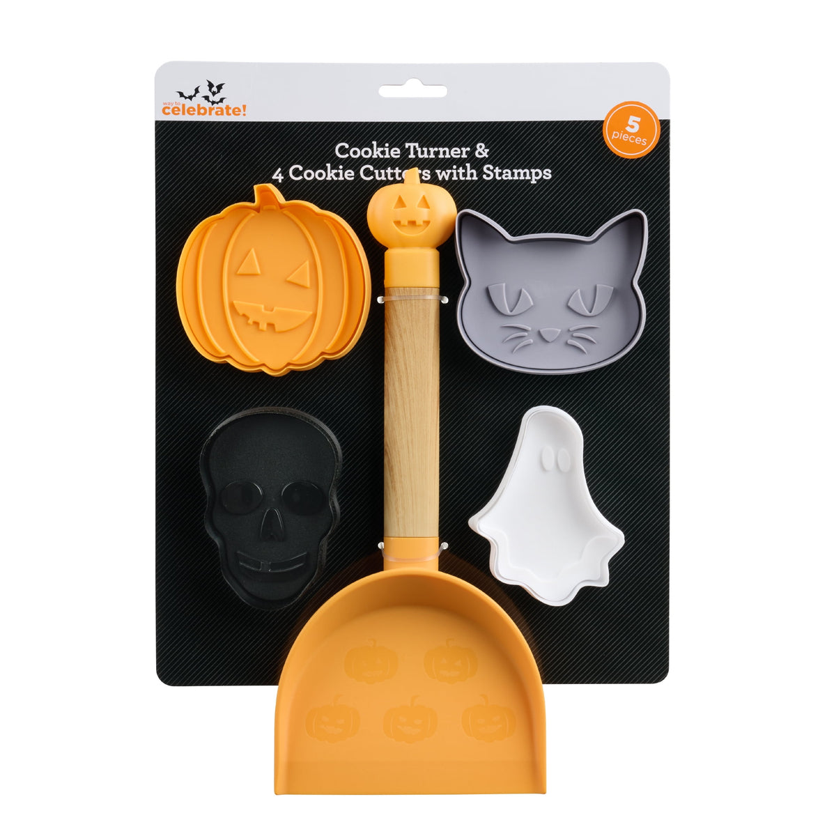 Way To Celebrate Cookie Turner Set with Halloween Cookie Cutters