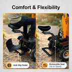 Electric Wheelbarrow 1900W 2205 lbs 4-Wheel Dump Cart