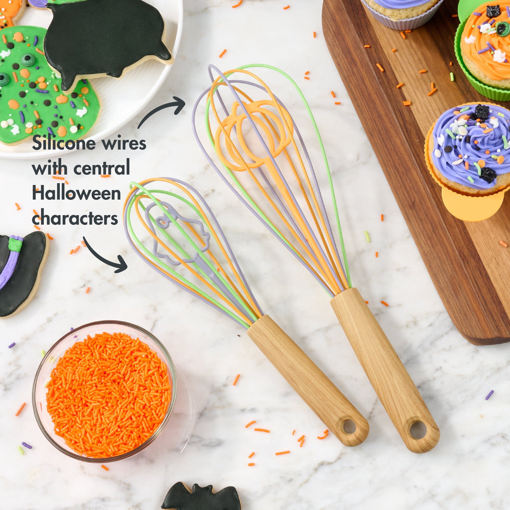 Way To Celebrate Whisk Set, 2-Piece, Silicone & Bamboo