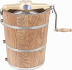 6 qt Country Ice Cream Maker With Classic Wooden Tub - Hand Crank