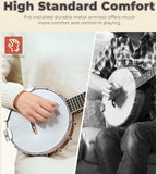 Vangoa 26 Inch Mini Travel Banjo With Remo Head And Beginner Kit