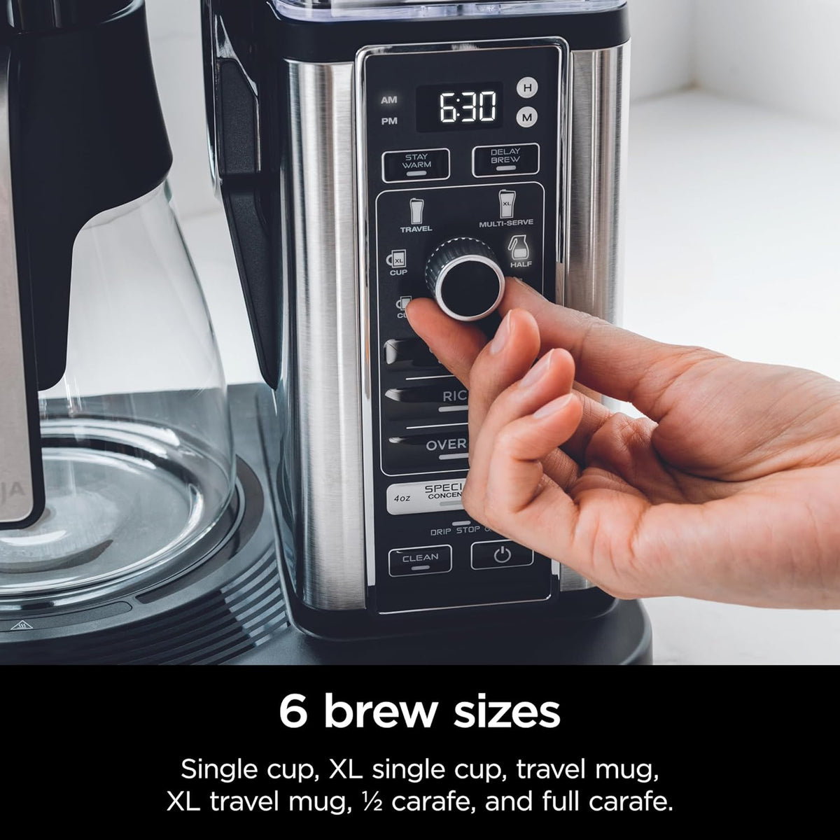 Ninja Hot & Iced XL Coffee Maker, 12-Cup Carafe, Black - CM371