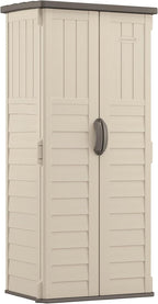 Suncast Vertical Outdoor Storage Shed - Vanilla