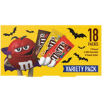 M&M's Full Size Halloween Chocolate Candy Bars, 30.58 oz, 18 Ct Box