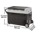 VEVOR Dual-Zone Car Refrigerator Freezer, 48QT - T45K