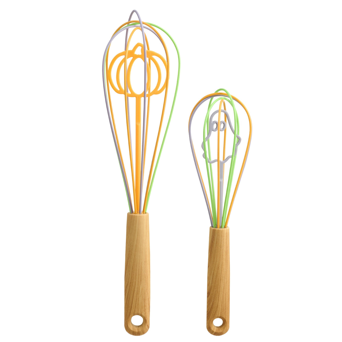 Way To Celebrate Whisk Set, 2-Piece, Silicone & Bamboo