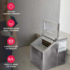 Frigidaire Countertop Clear Square Ice Maker, 40 lbs. Per Day - Stainless Steel