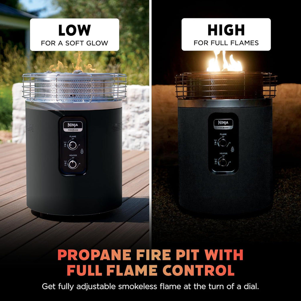 Ninja Fireside360 Outdoor Heater & Fire Pit, 3 Modes - OF101BK