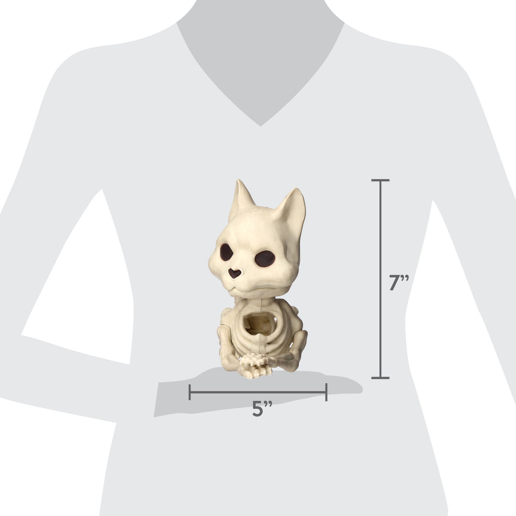 Faux Skeleton Cat Decoration, 5.1", Halloween by Way To Celebrate