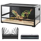 REPTI ZOO 40 Gallon Tempered Glass Reptile Terrarium Tank 36x18x18 in