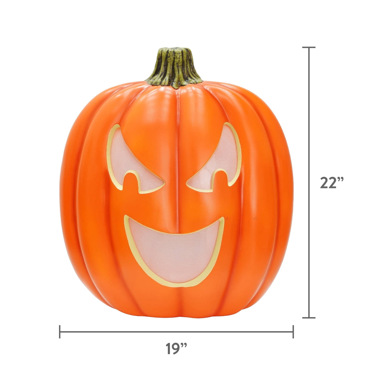 Way To Celebrate Animated Jack-o'-Lantern Halloween Décor, 22 in, Plastic Pumpkin