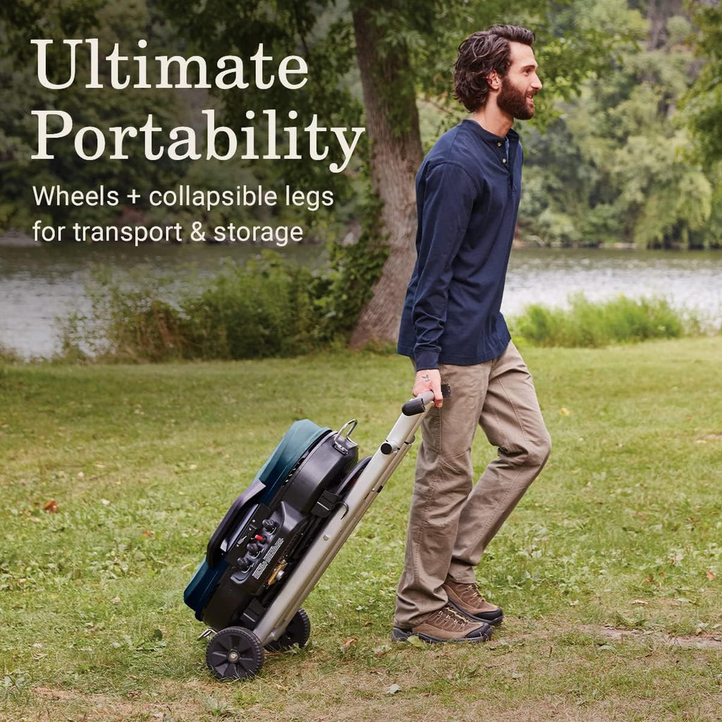 RoadTrip 285 Portable Stand-Up Propane Grill - 3 Adjustable Burners