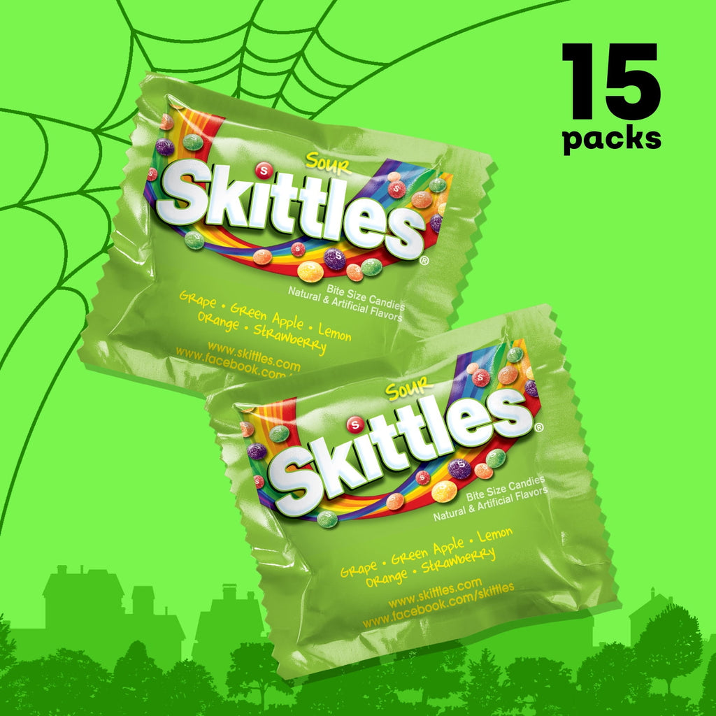 Skittles Sours Fun Size Chewy Halloween Candy - 8.04 oz Bag