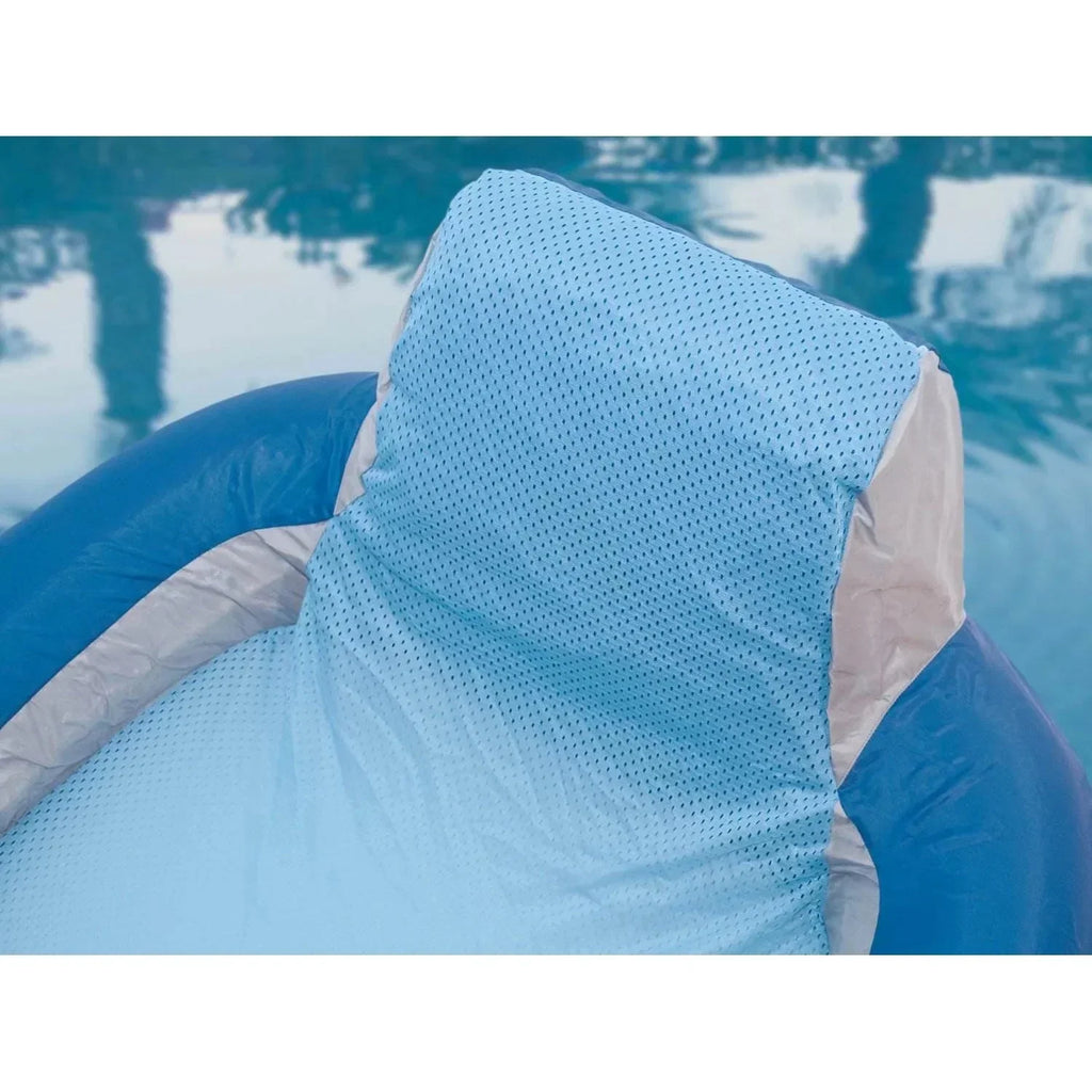 Kelsyus Floating Pool Lounger Inflatable Chair With Cup Holder Blue 2 Pack - 80014