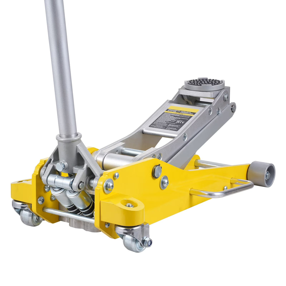 KFFKFF Low Profile Aluminum Floor Jack, 3 Ton Capacity, 3.7-18.3 Inch Lift Range, Dual Piston