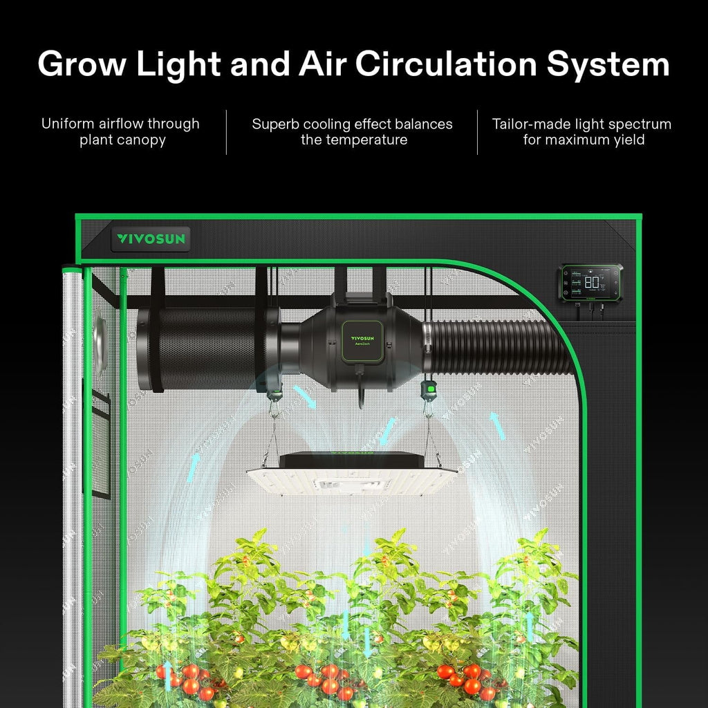 VIVOSUN Smart Grow Tent System Kit, 24x24x48 in, 100W LED, WiFi-Integrated - GIY GrowHub E42A