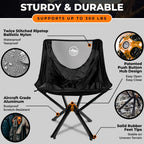 CLIQ Portable Folding Camping Chair, Black, 1 Pack, 300 Lbs - CC01