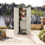 Rubbermaid Vertical Resin Weather Resistant Outdoor Storage Shed