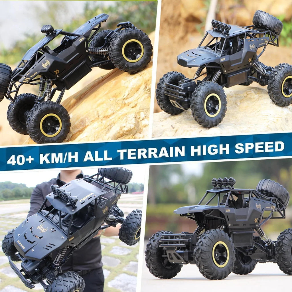 4DRC 1:12 RC Off-Road Truck 2.4G 4WD Dual Motors Metal Shell Black - 4DRC