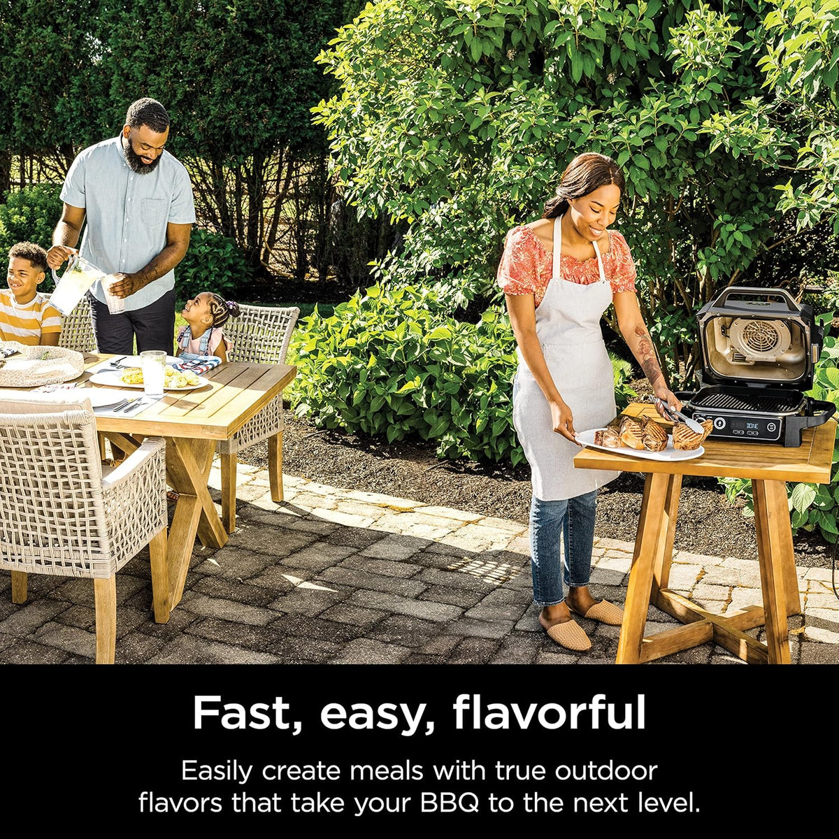 Ninja Woodfire 7-in-1 141-sq-in Outdoor Electric Grill, Smoker & Air Fryer - OG701