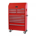 36 in. 12-Drawer Steel Tool Chest And Cabinet Combo - Red