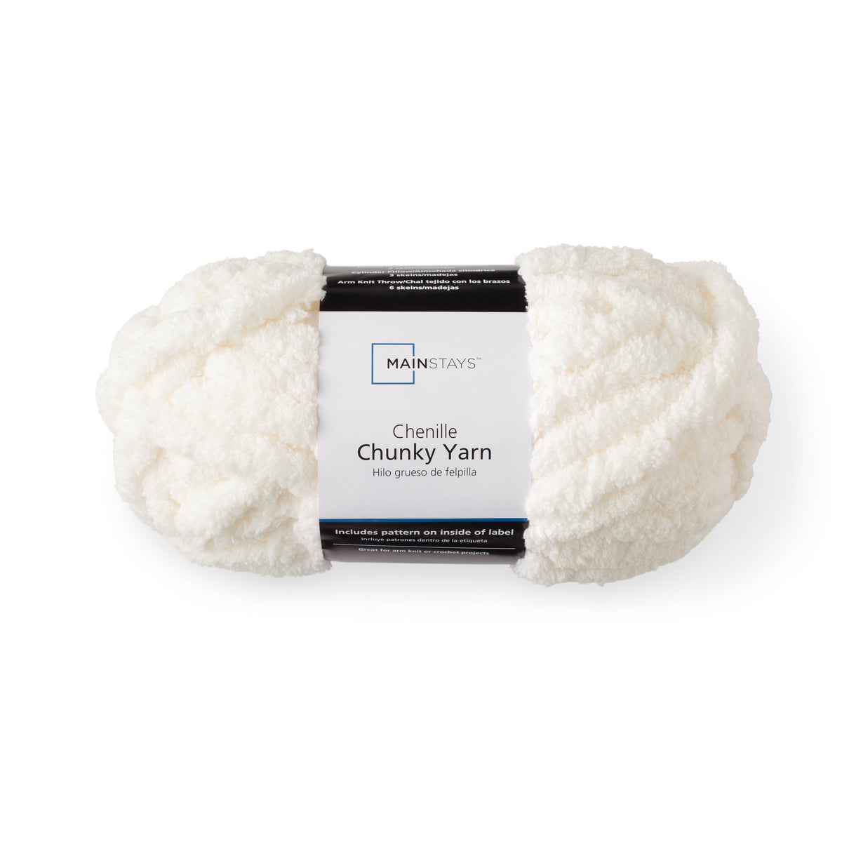 Mainstays Chunky Chenille Yarn, 31.7 yd, 100% Polyester, Super Bulky