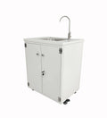 FixtureDisplays Portable Self-Contained Hand Wash Station With Built-In Pump, 24 X 18 X 30 in Cabinet - 10094