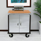 Seville Classics UltraHD 2-Door Rolling Cabinet, 28 in W x 18 in D x 34.5 in H