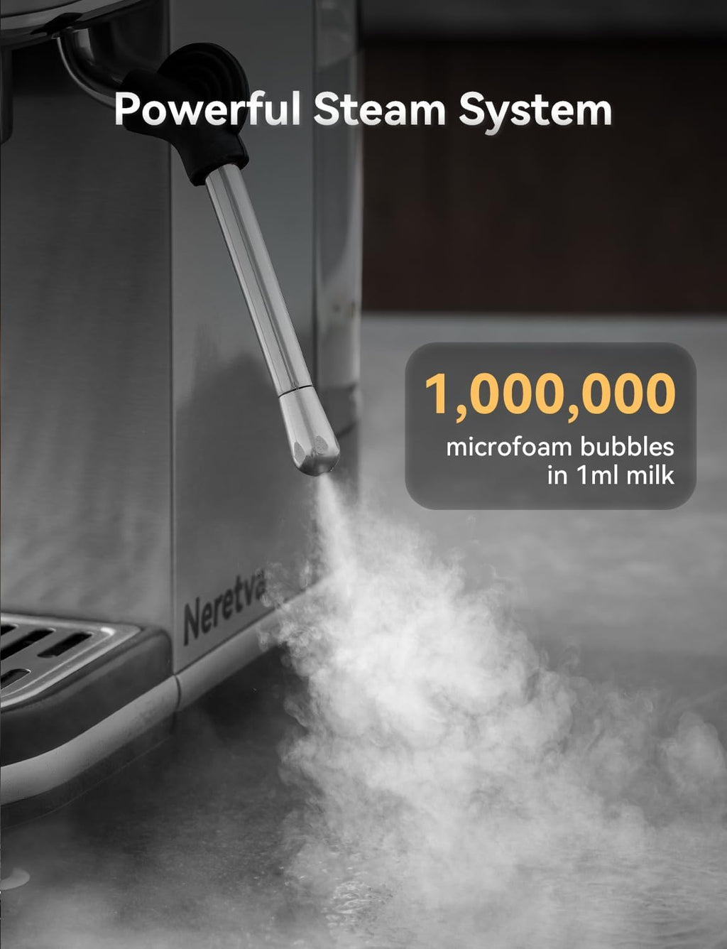 Neretva Espresso Machine 20 Bar, 1350W, Stainless Steel