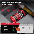 Fuel Transfer Tank, 50 Gallon, 12V DC 10.6 GPM Pump, Red