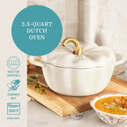 The Pioneer Woman 3.5-Quart Pumpkin Enameled Cast Iron Dutch Oven