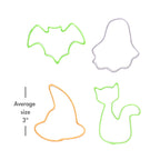 Way To Celebrate 8-Piece Stainless Cookie Cutters, Orange, Green, Purple