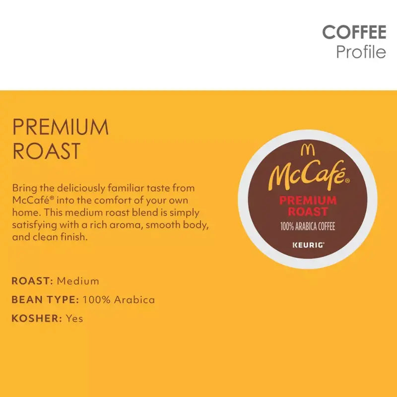 McCafe Premium Roast K-Cup Coffee Pods, 94 Count, 100% Arabica - Compatible With Keurig Brewers