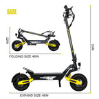 Off Road Electric Scooter For Adults, 1200W, 11 in Tires, 330 lb Load - GT06