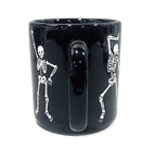 Way To Celebrate Halloween Black Dancing Skeleton Stoneware Mug Set, 2-Pack, 18.7 oz