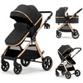 Accombe 2 In 1 Convertible Bassinet Baby Stroller For Infants And Newborns 0-36 Months