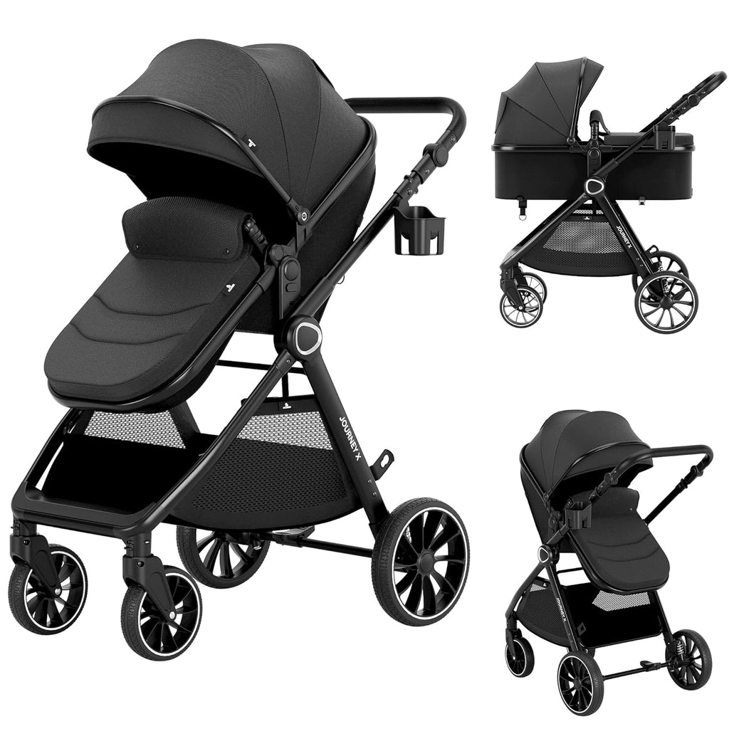 Accombe 2 In 1 Convertible Bassinet Baby Stroller For Infants And Newborns 0-36 Months