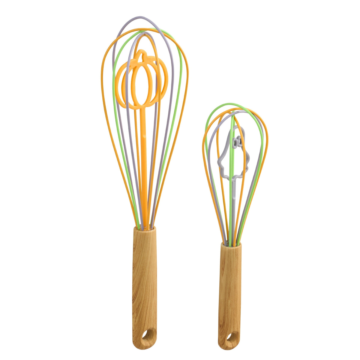 Way To Celebrate Whisk Set, 2-Piece, Silicone & Bamboo